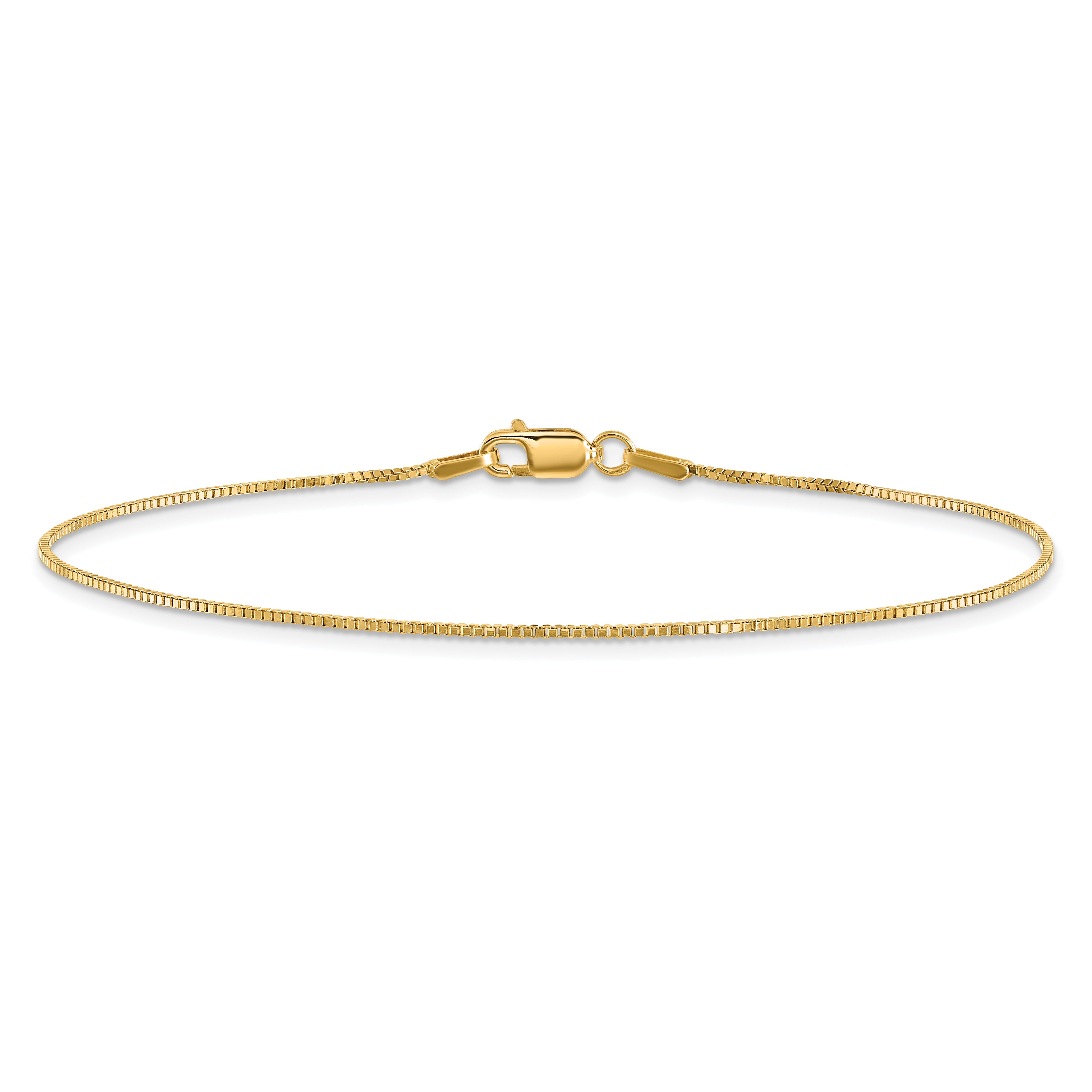 14K 7 inch .95mm Box with Lobster Clasp Bracelet