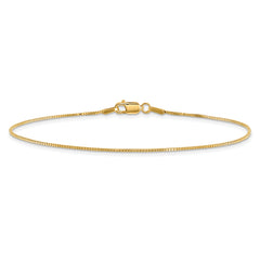 14K 7 inch .95mm Box with Lobster Clasp Bracelet