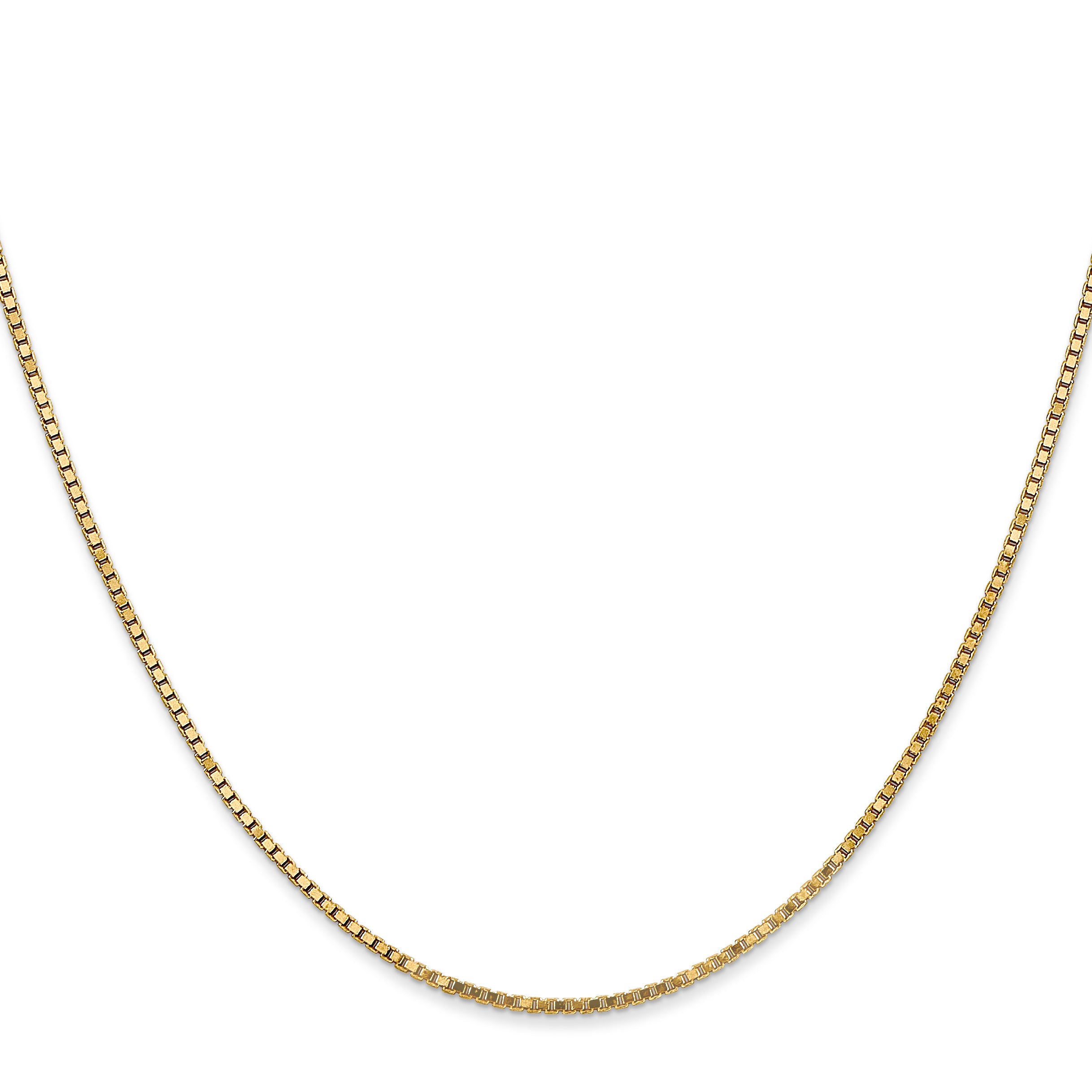 14K 16 inch 1.4mm Box with Lobster Clasp Chain