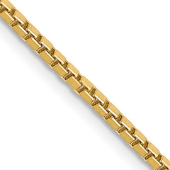 14K 30 inch 1.5mm Box with Lobster Clasp Chain