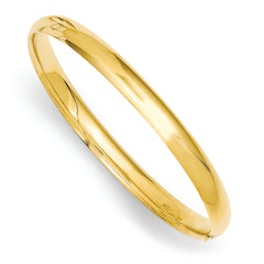 14K 3/16 Polished Hinged Baby Bangle Bracelet