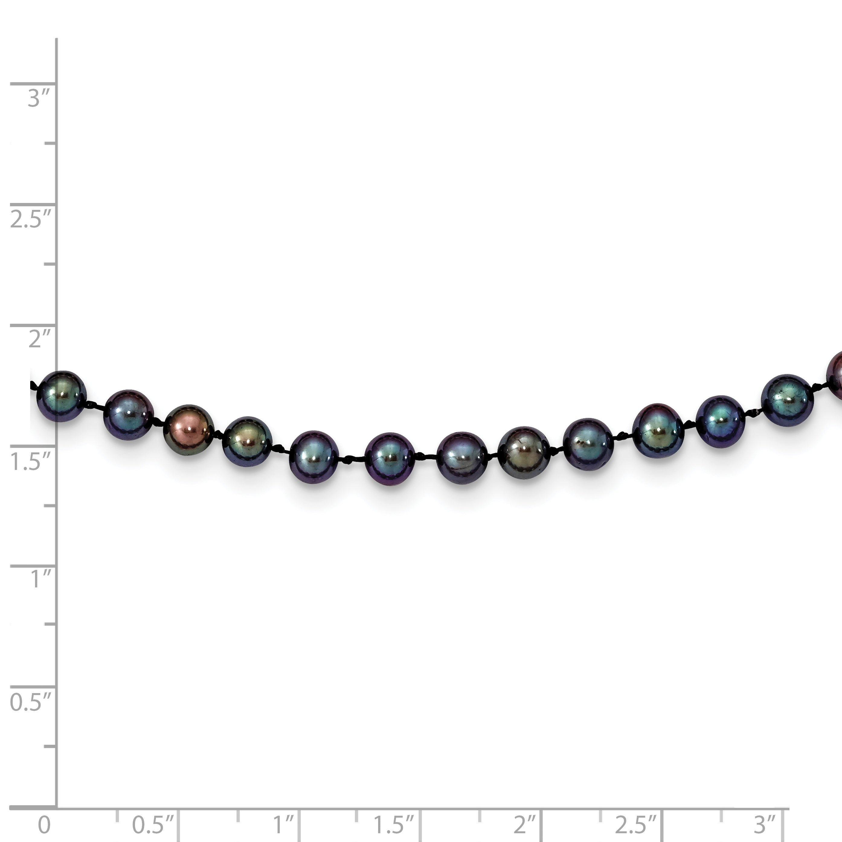 14K Gold Black Freshwater Pearl Necklace Elegant 16 Women's Jewelry