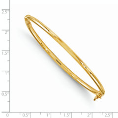 14K Polished Hinged Bangle