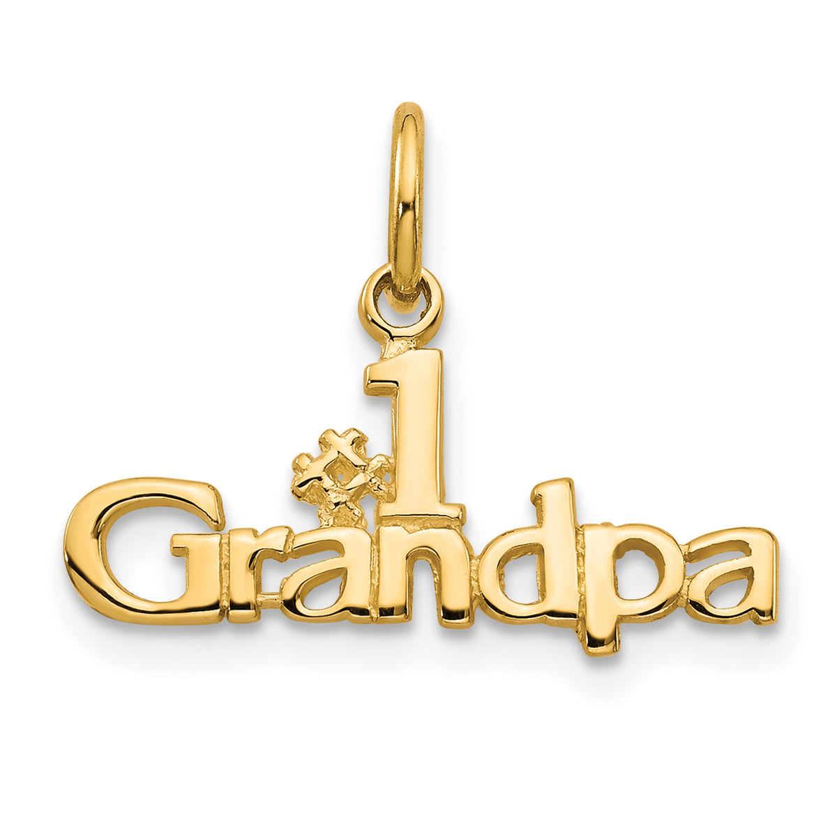 14k #1 GRANDPA Charm