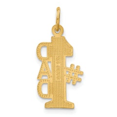 14k #1 DAD Charm