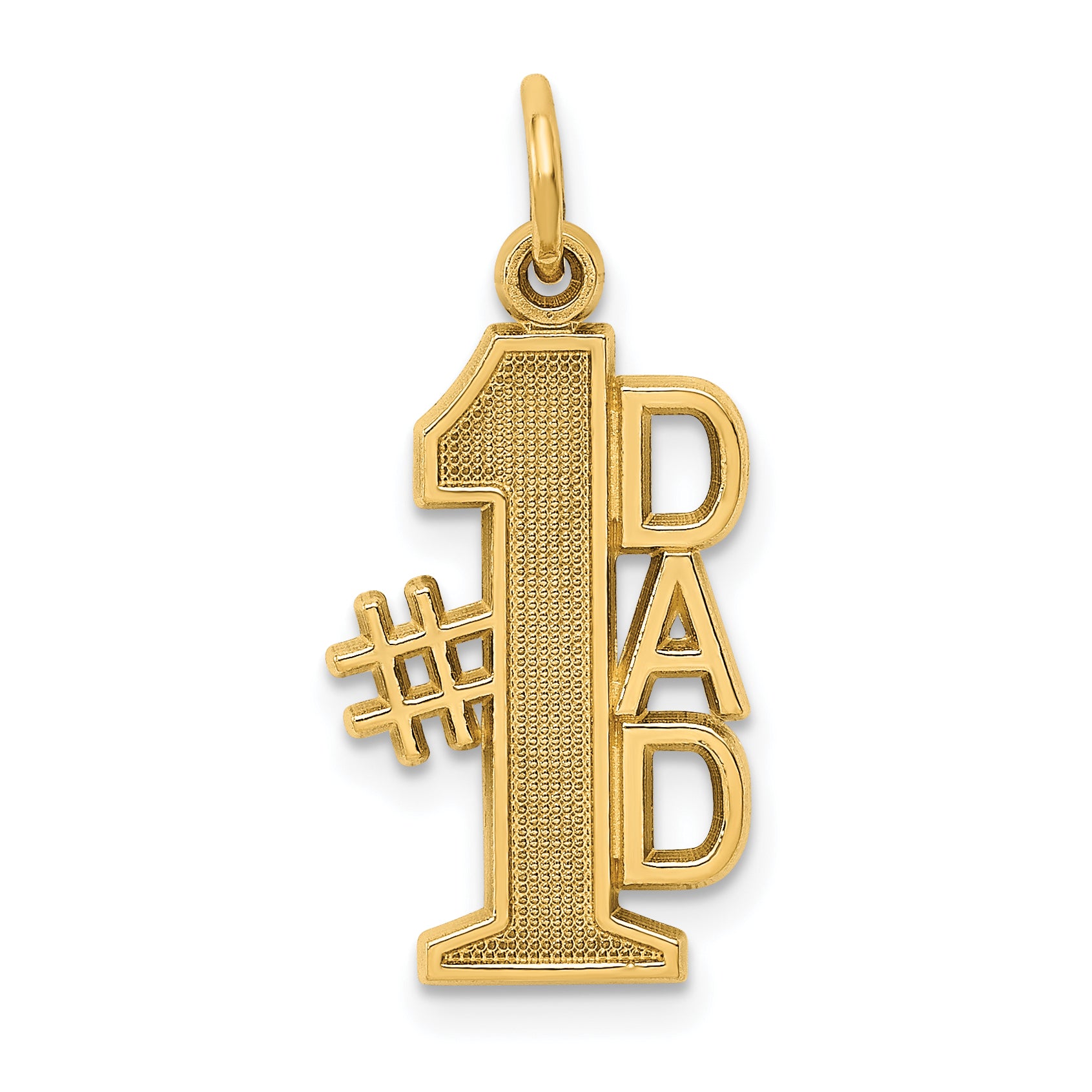 14k #1 DAD Charm