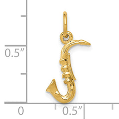 14k 3-D Saxophone Charm