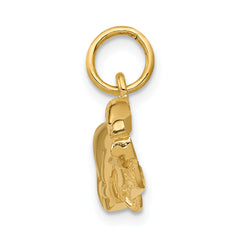 14K Gold Sports Car Charm with Polished Finish for Men