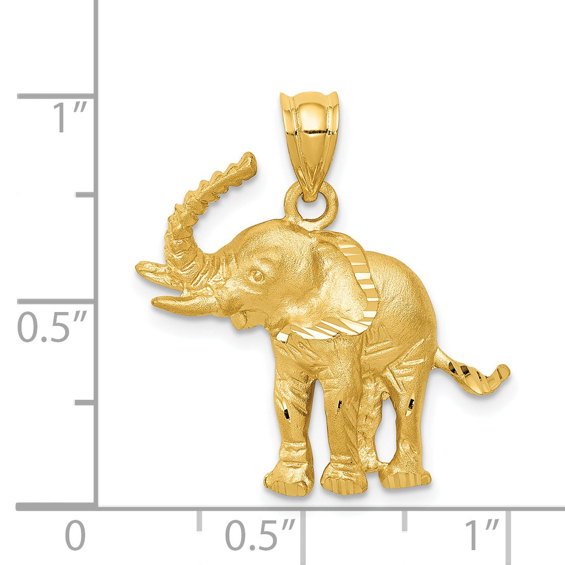 14k Elephant Pendant