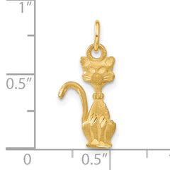 14k Satin Tom Cat Charm