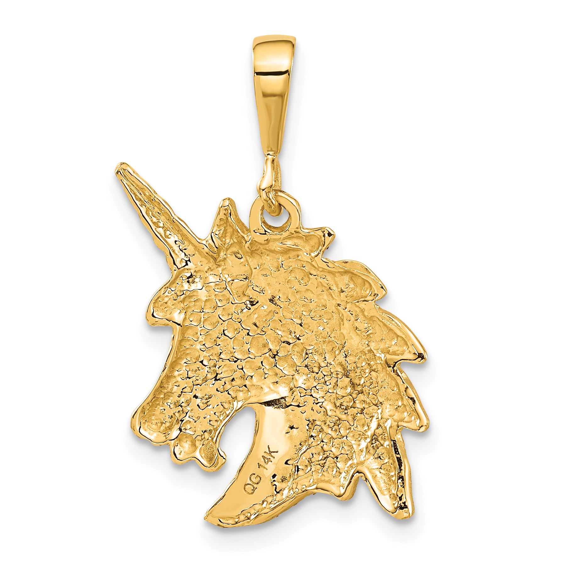 14k Unicorn Head Charm