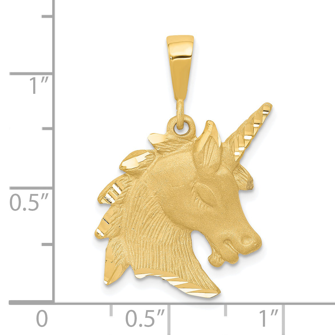 14k Unicorn Head Charm