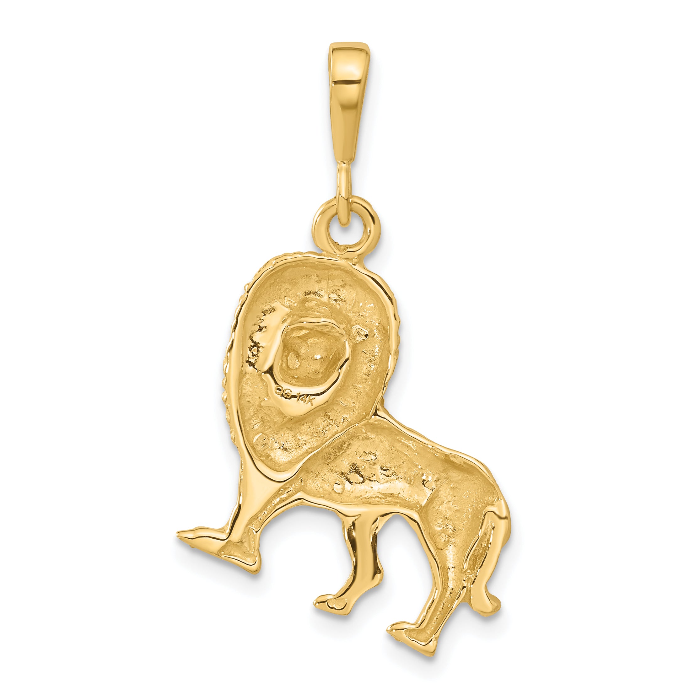 14K Gold Men's Lion Charm Pendant  Themed Elegance by Sophia Jewelers