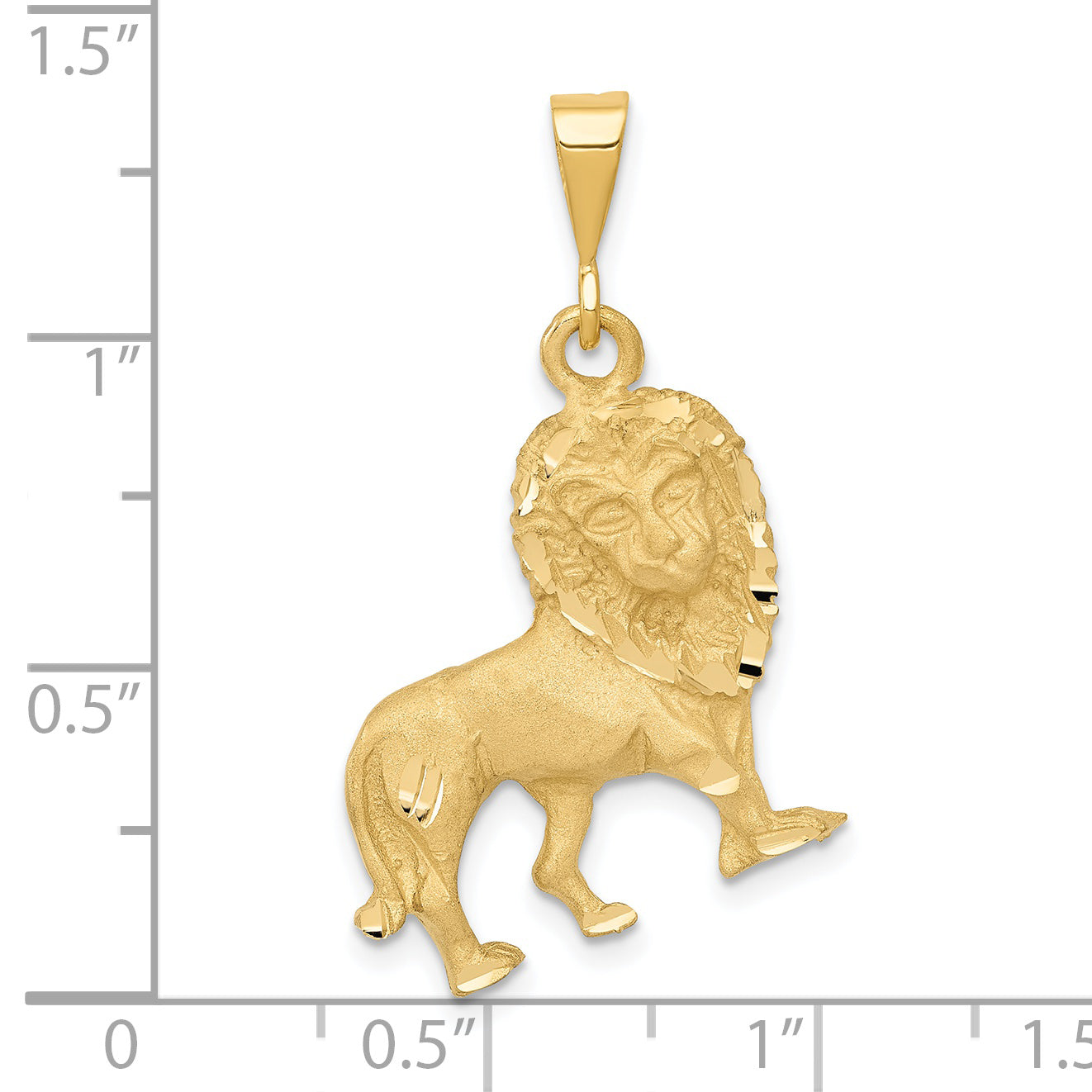 14K Gold Men's Lion Charm Pendant  Themed Elegance by Sophia Jewelers