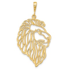 14k Filigree Lions Head Pendant