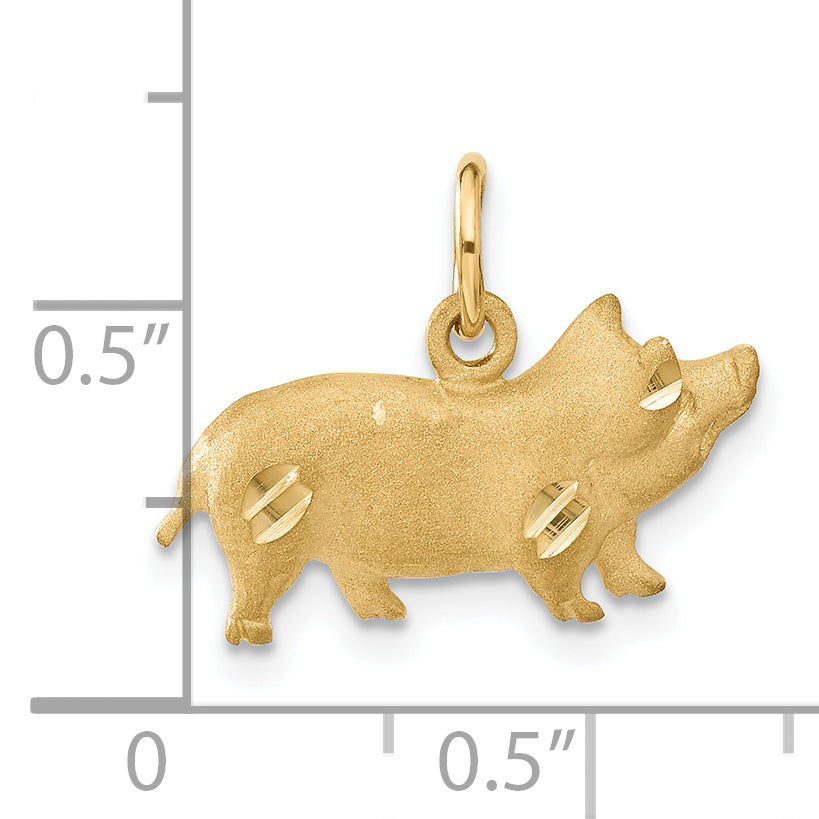 14k Pig Charm