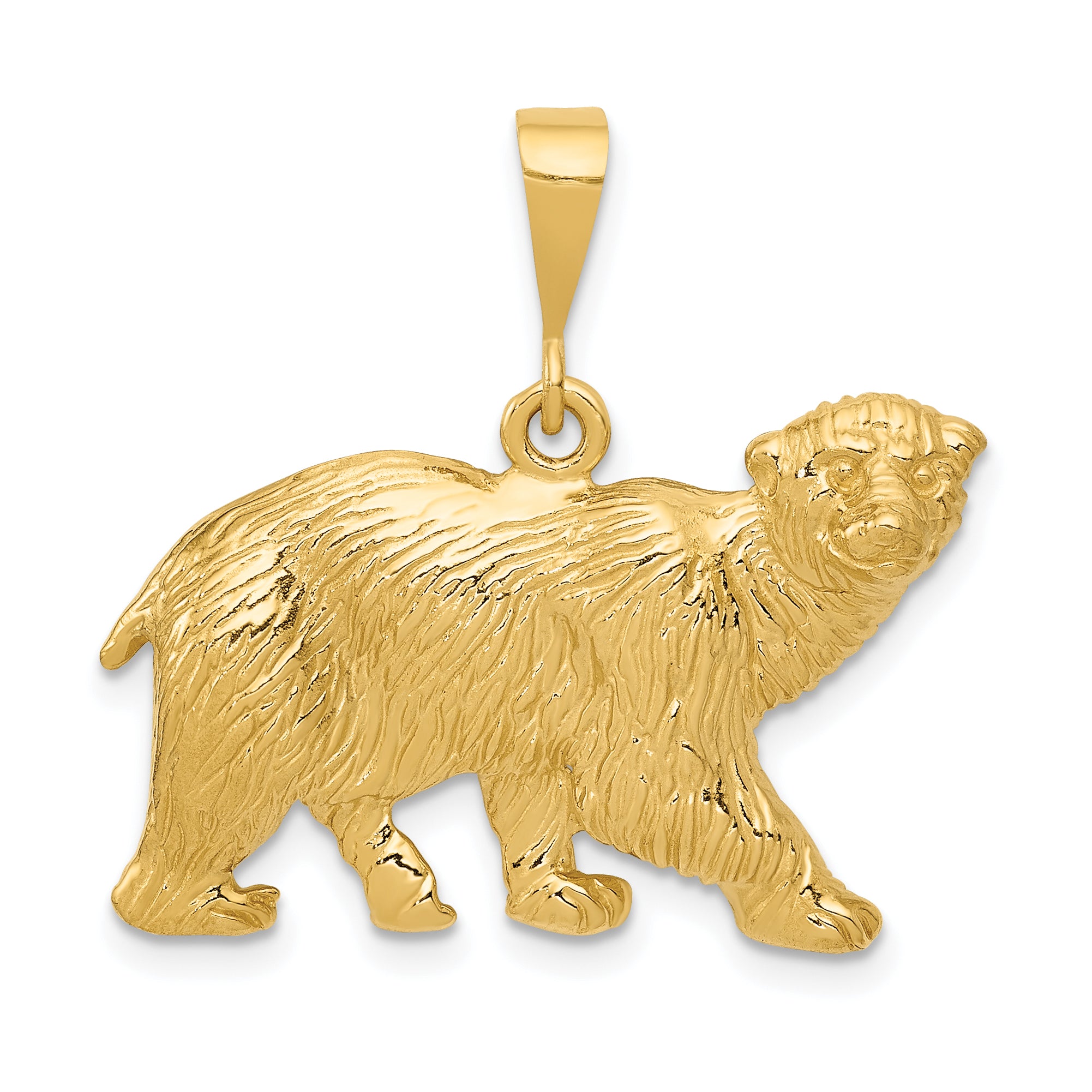 14k Polar Bear Charm