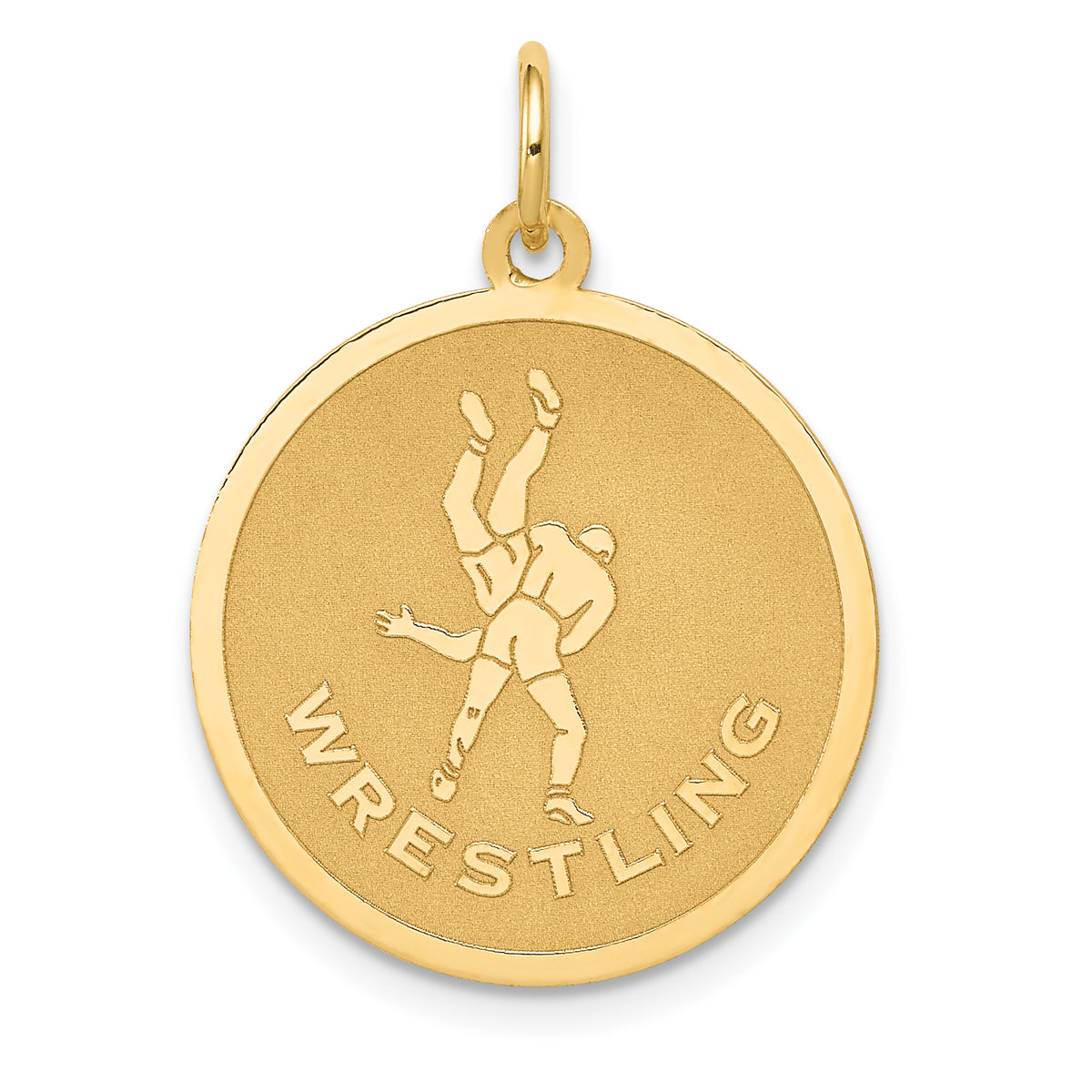 14k WRESTLING Disc Charm