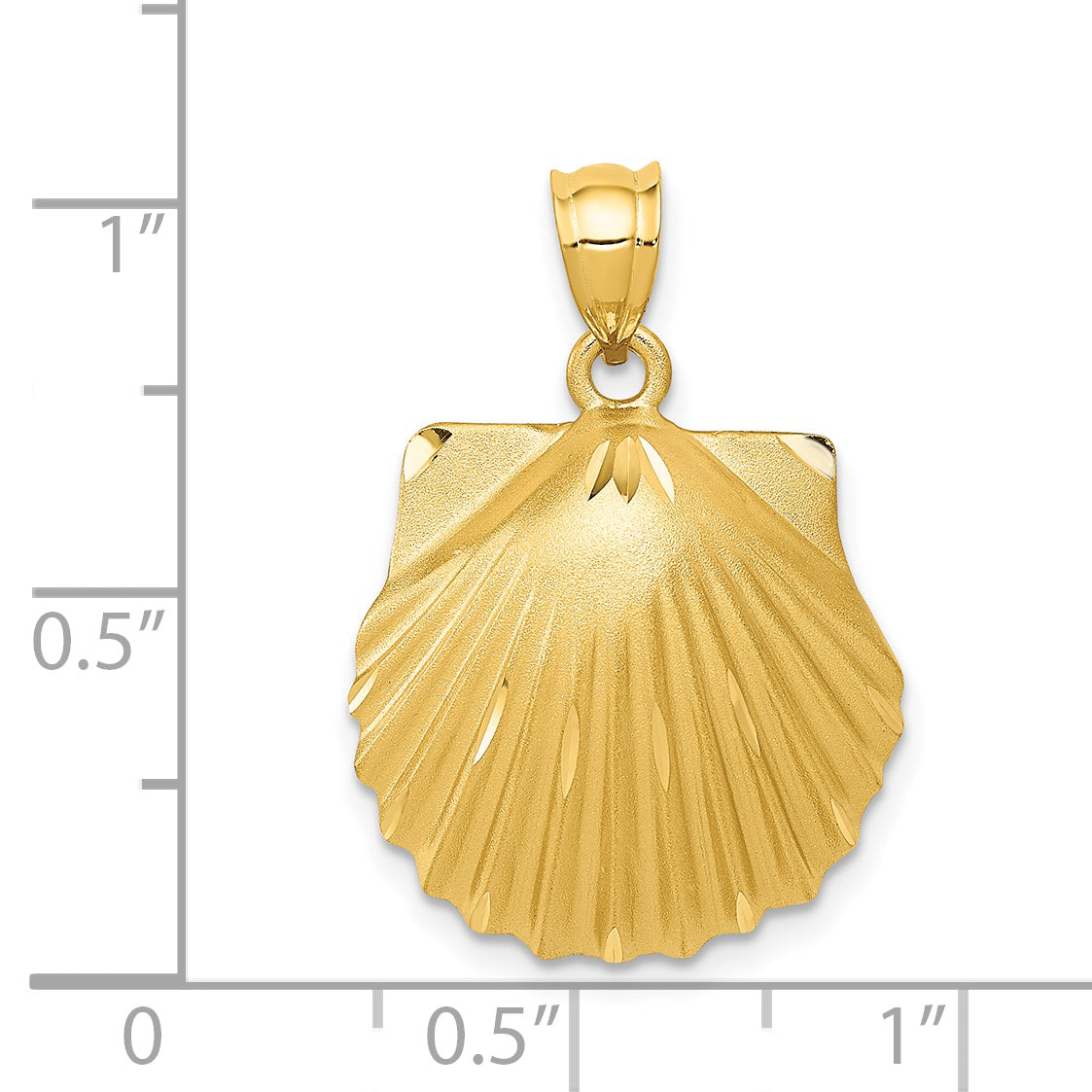 14k d/c Seashell Pendant