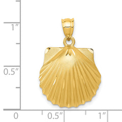 14k d/c Seashell Pendant