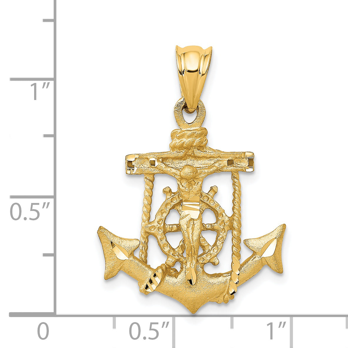 14k Mariners Cross Pendant