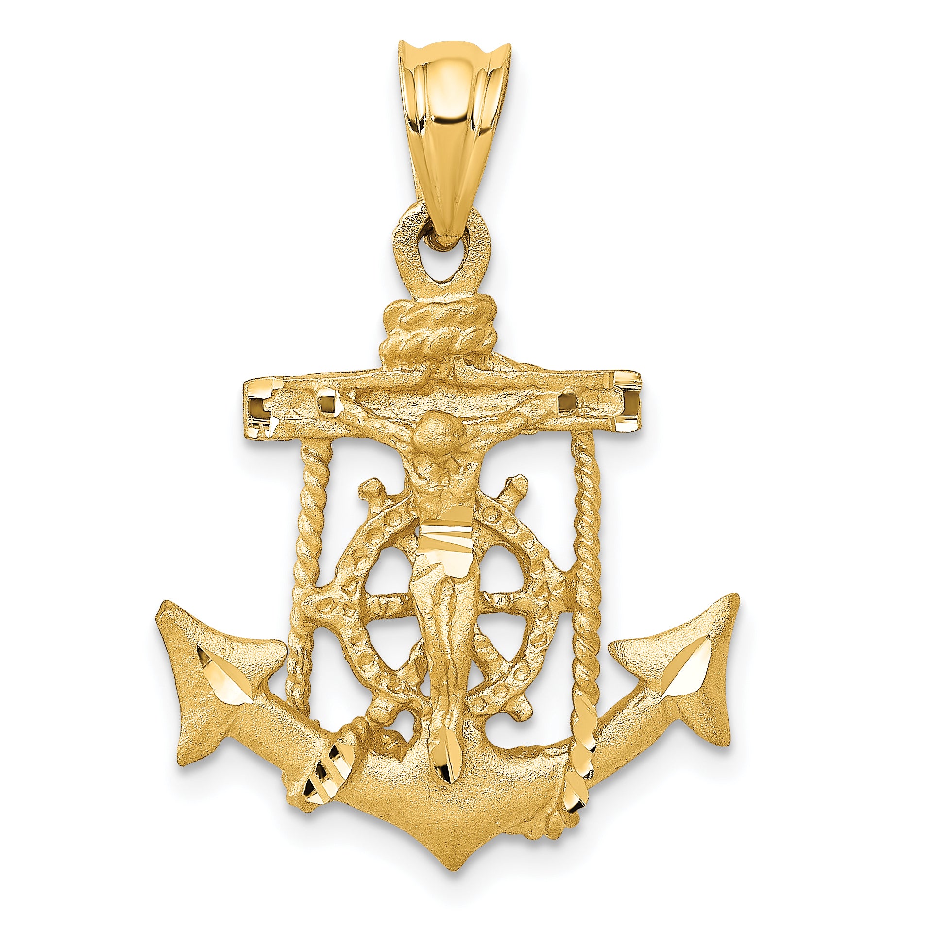 14k Mariners Cross Pendant