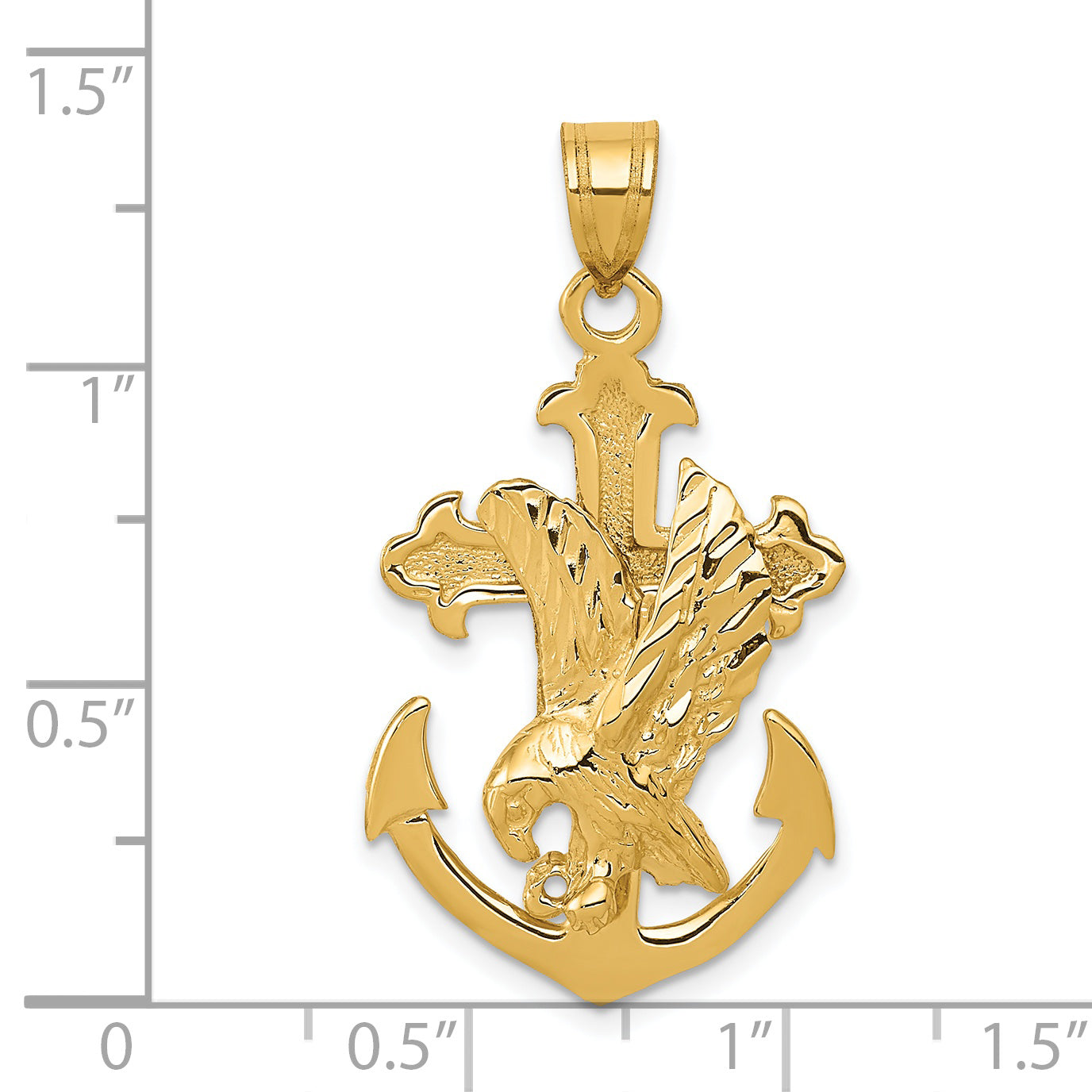 14k Mariners Cross w/Eagle Pendant