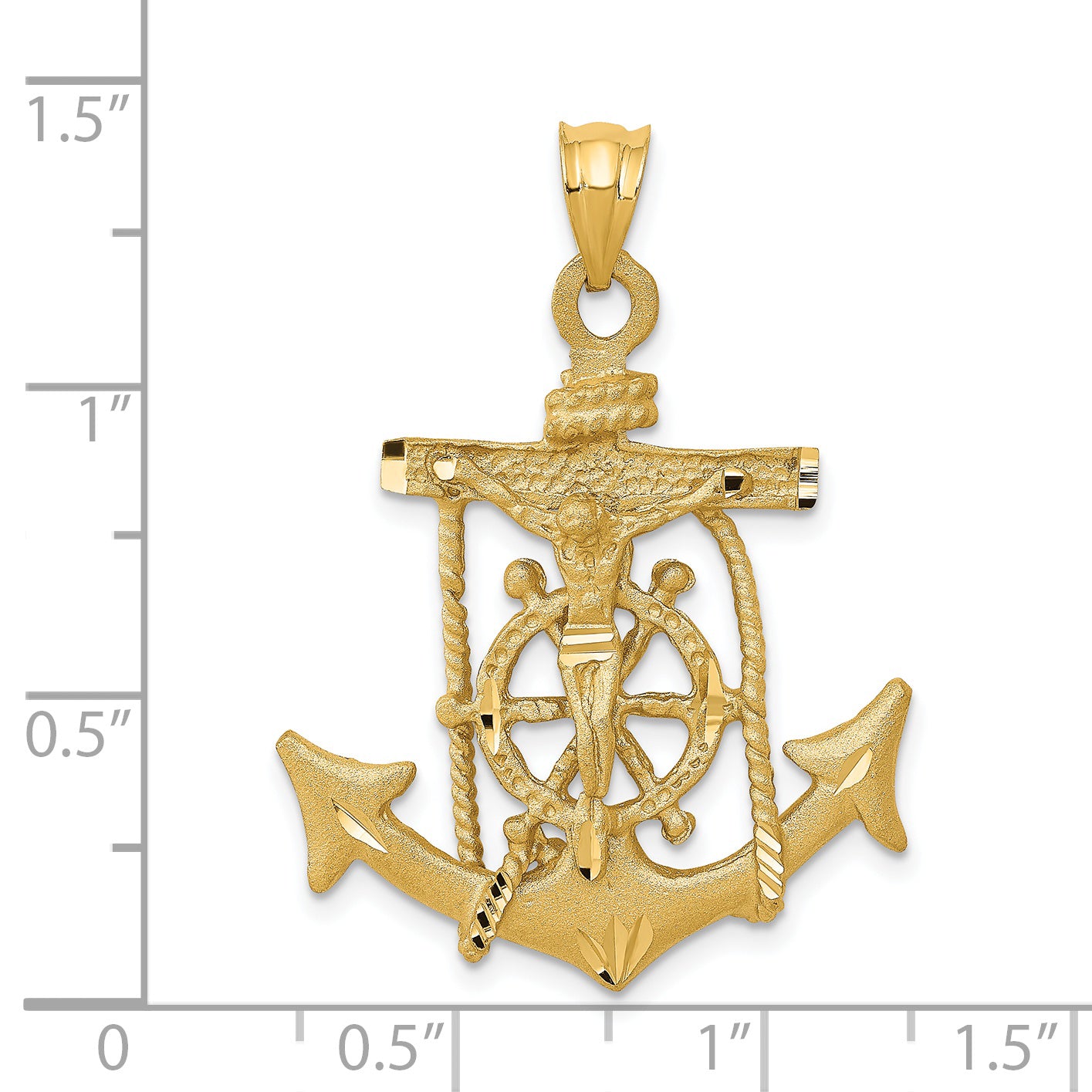 14k Mariners Cross Pendant