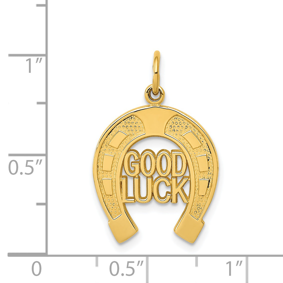 14k Horseshoe Good Luck Charm