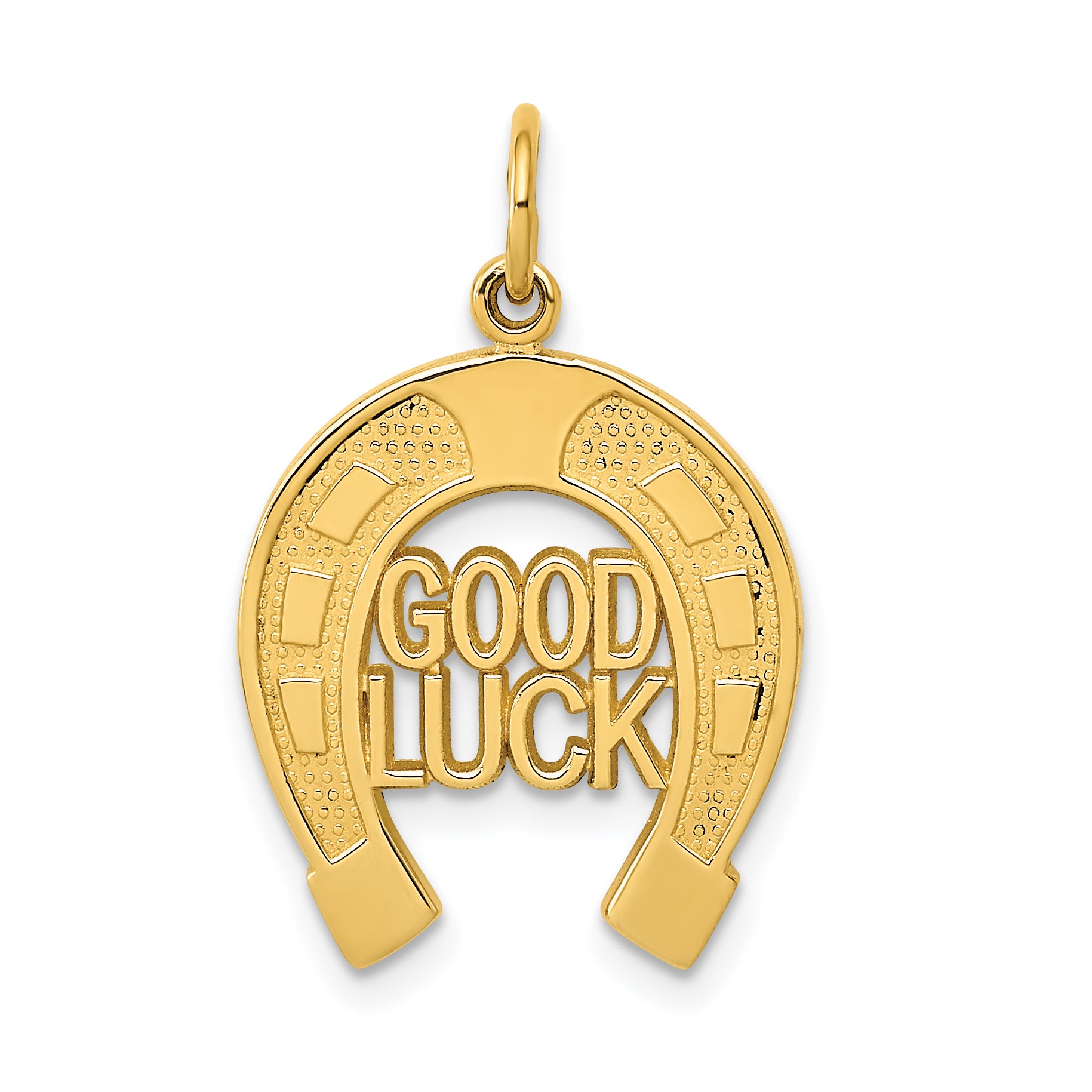 14k Horseshoe Good Luck Charm