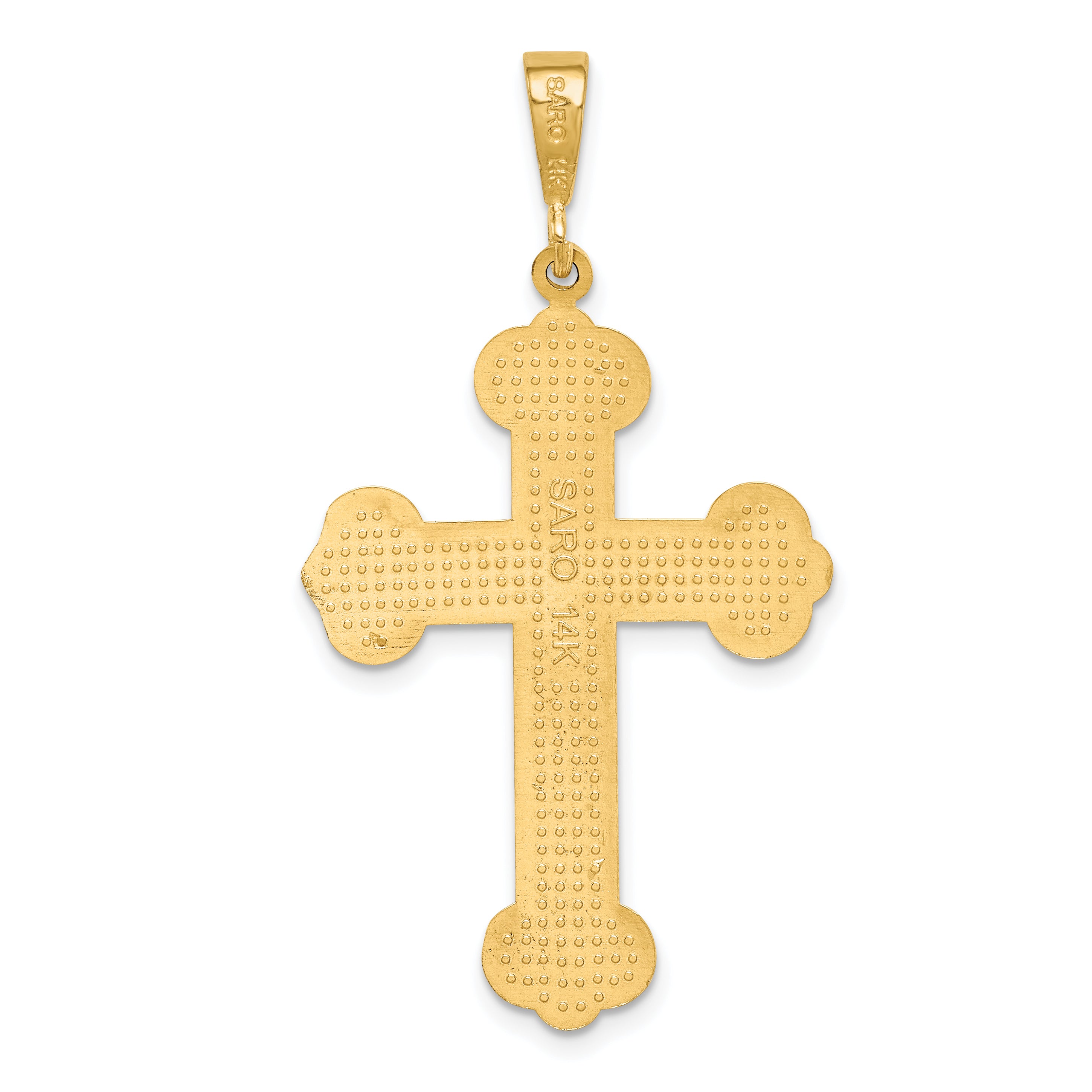 14k Budded Cross Pendant