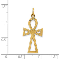 14k Ankh Cross Charm