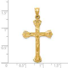 14K Gold Crucifix Pendant Solid Elegant Design by Sophia Jewelers