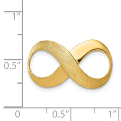 14k Infinity Figure Eight Polished and Textured Slide