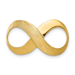 14k Infinity Figure Eight Polished and Textured Slide