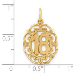 14k #18 Oval Pendant