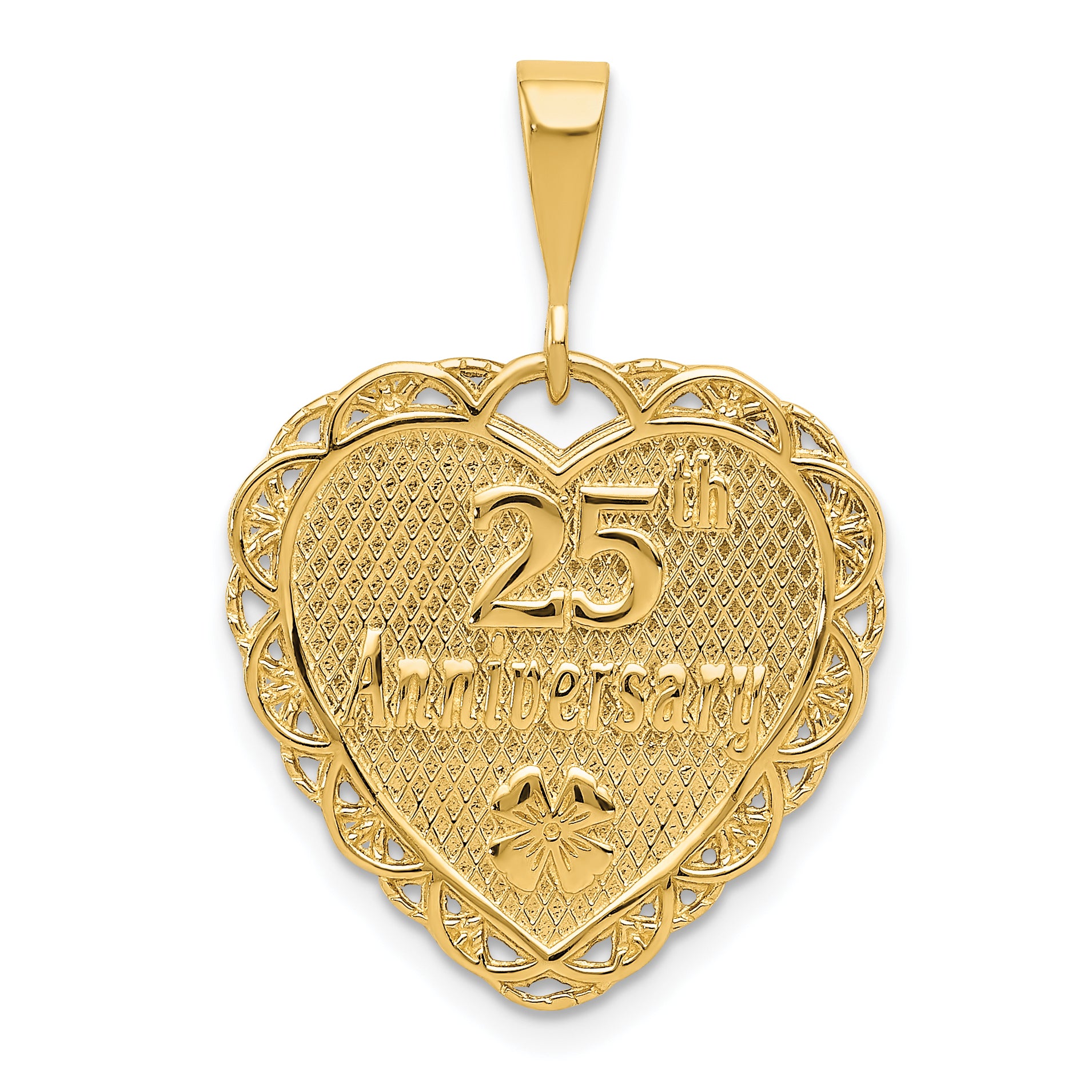 14k Reversible 25th ANNIVERSARY Charm