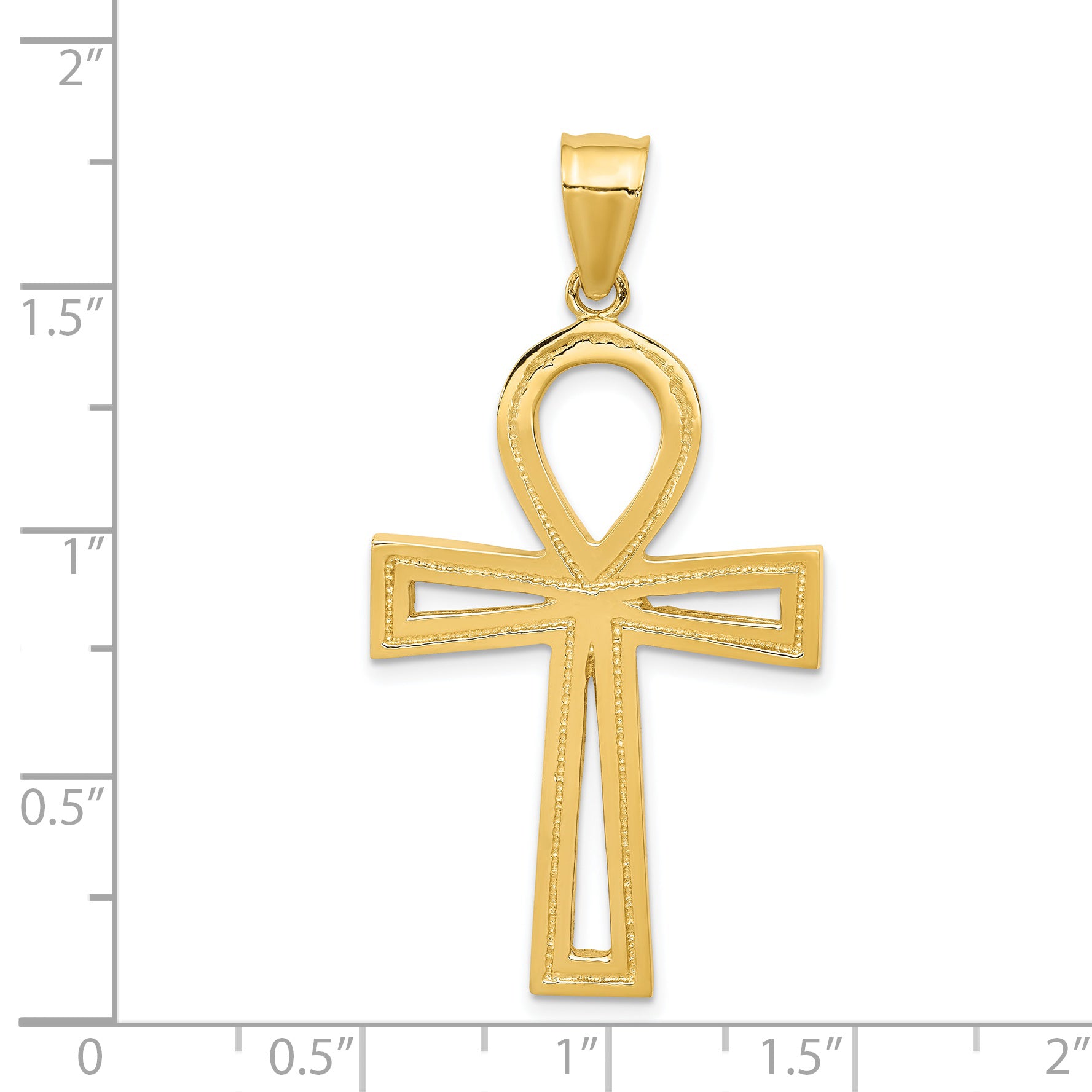 14k Ankh Cross Pendant