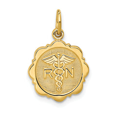 14k RN Registered Nurse Disc Charm