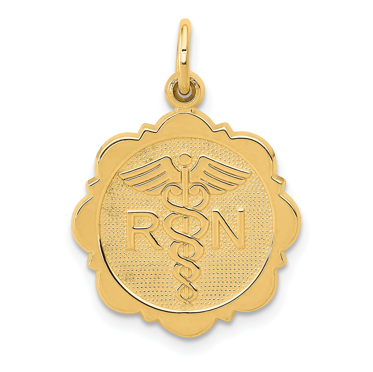 14k RN Registered Nurse Disc Charm