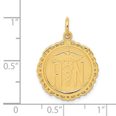 14k RN Registered Nurse Disc Charm