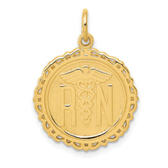 14k RN Registered Nurse Disc Charm