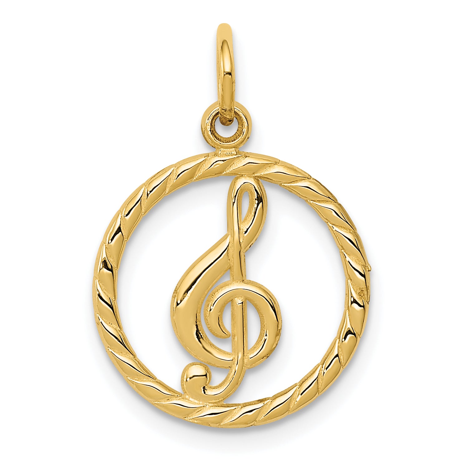 14k Treble Clef Charm