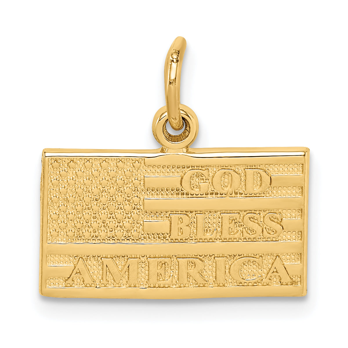 14k God Bless America Flag Charm