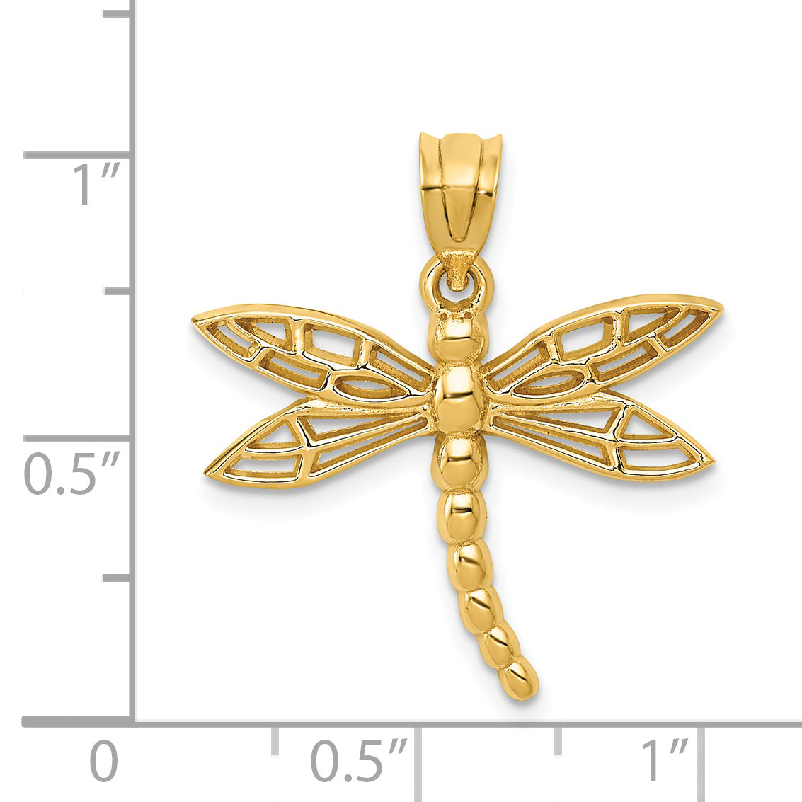 14k Dragonfly Charm