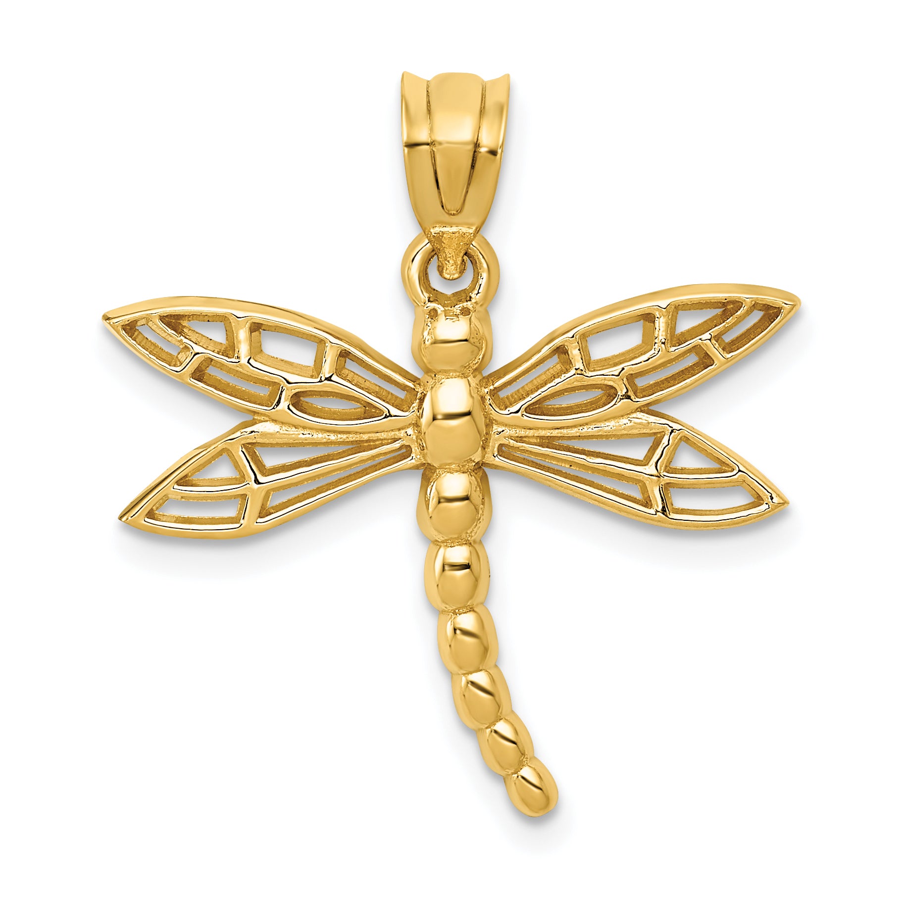 14k Dragonfly Charm