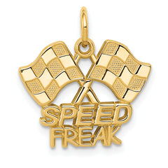 14K Racing Flags SPEED FREAK Charm