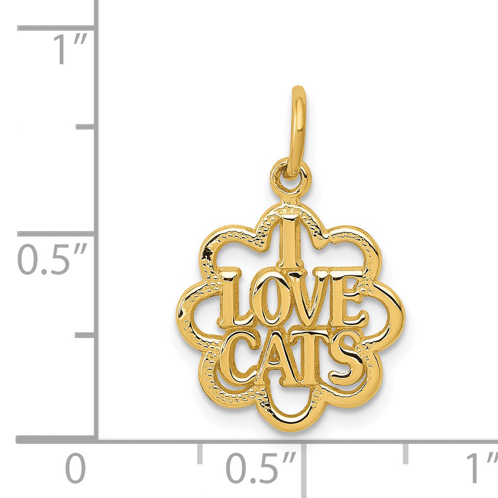 14K Gold Cat Lover Pendant with Elegant Themed Design