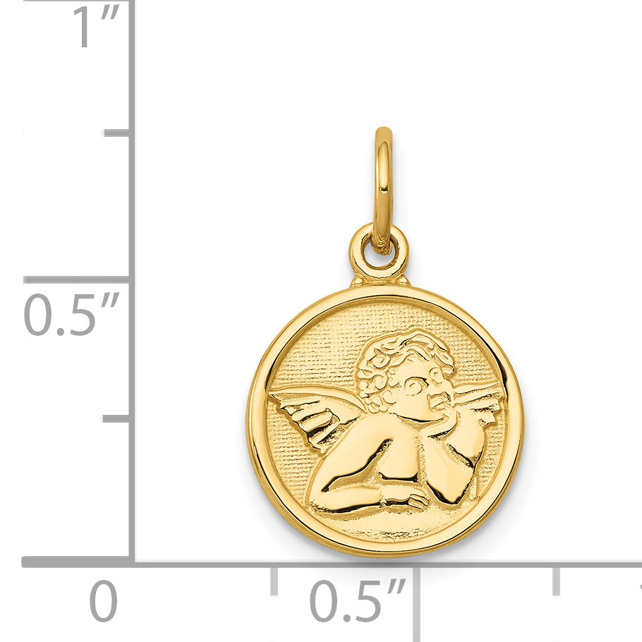 14k Polished Angel Charm