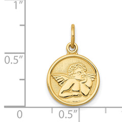 14k Polished Angel Charm